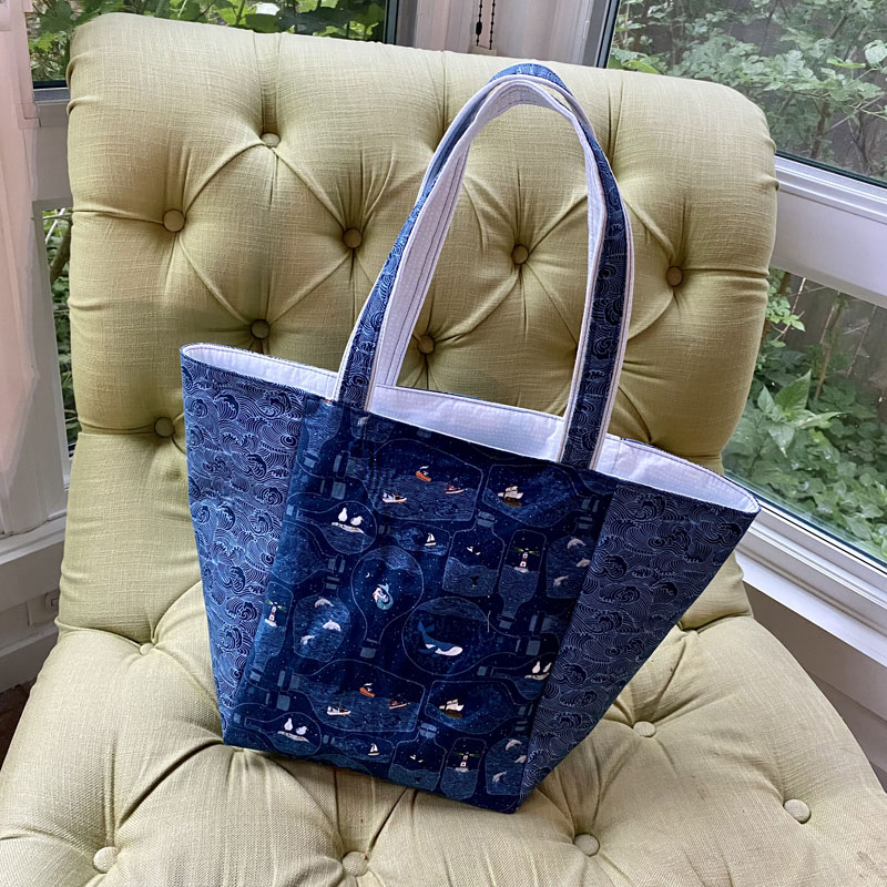 Nautical market tote bag