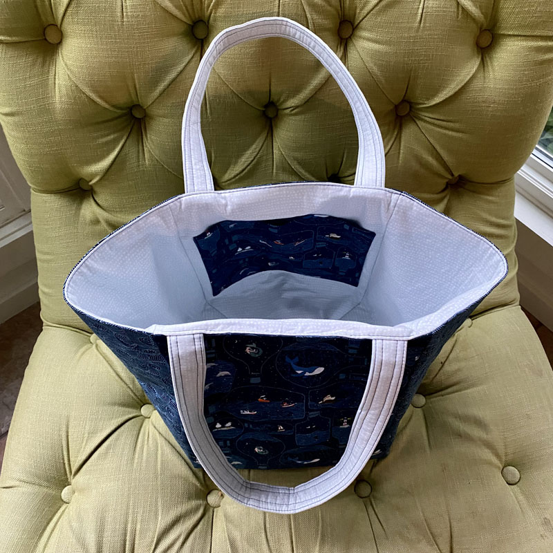 Nautical market tote bag